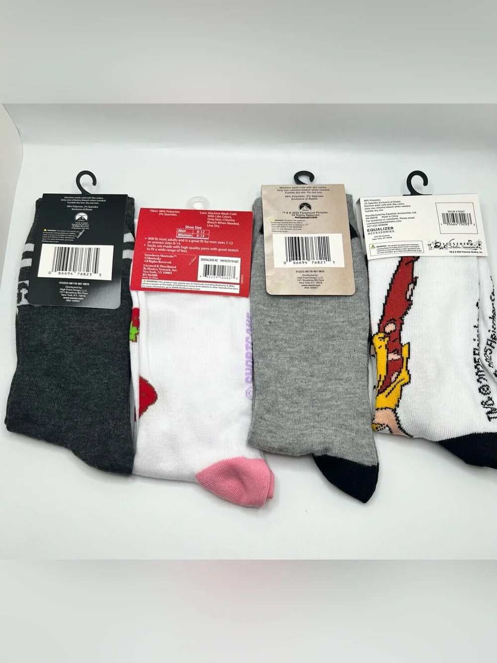 Novelty Socks- Strawberry Shortcake, Betty Boop, Ferris Bueller, Grease